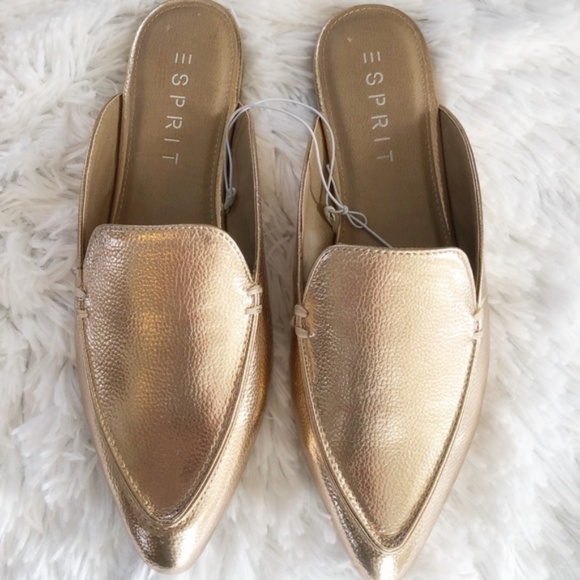 Esprit Shoes - Rose Gold Mules NEW
